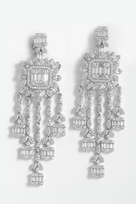 Modarta Elegant Crystal Drop Earrings 