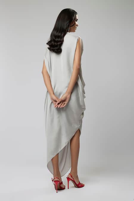 Naina Seth Classic Twisted Draped Gown 