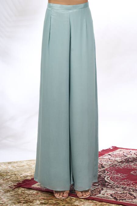 Buy Samyukta Singhania Blue Georgette Beads, Embroidery Round Neck Floral Kurta Sharara Set Online at Aza Fashions Buy_Samyukta Singhania_Blue Georgette Beads, Embroidery Round Neck Floral Kurta Sharara Set _Online_at_Aza_Fashions