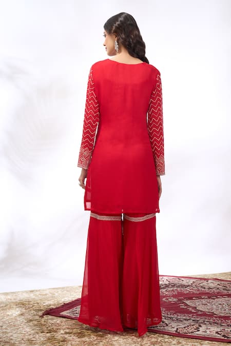 Samyukta Singhania Embroidered Kurta & Sharara Set 