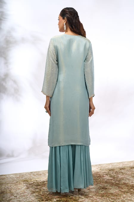 Samyukta Singhania Chevron Work Kurta Set 