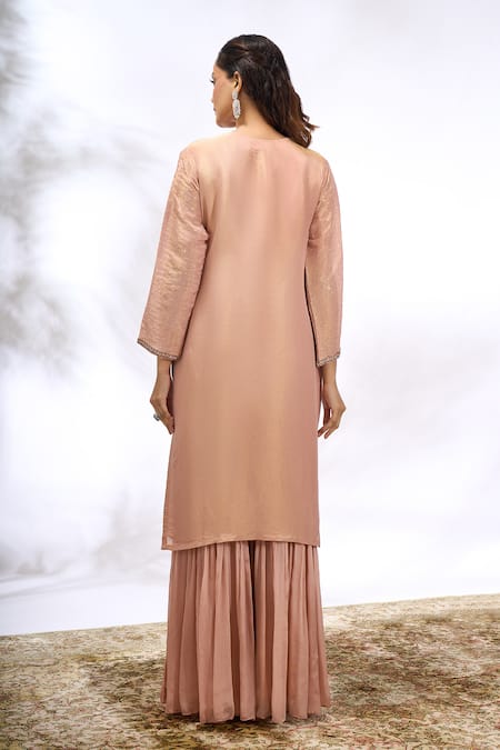 Samyukta Singhania Chevron Work Kurta Set 