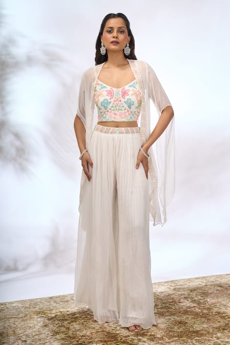 Samyukta Singhania Sheer Jacket & Pant Set 