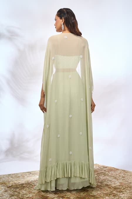 Samyukta Singhania Floral Embroidered Jacket Pant Set 