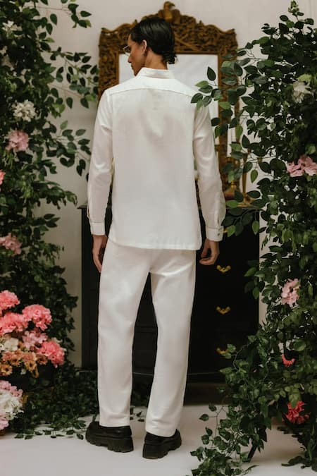 Vaani Beswal Amor Crochet Flower Work Shirt 