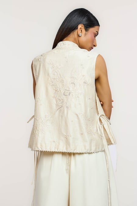 Ott Chikankari Waistcoat 