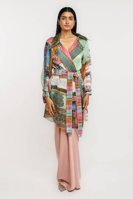 Ott_Silk Singh Twins Trench Coat _Online_at_Aza_Fashions