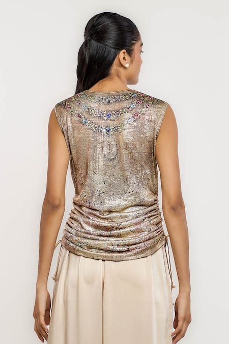 Ott Mosaic Organza Top 