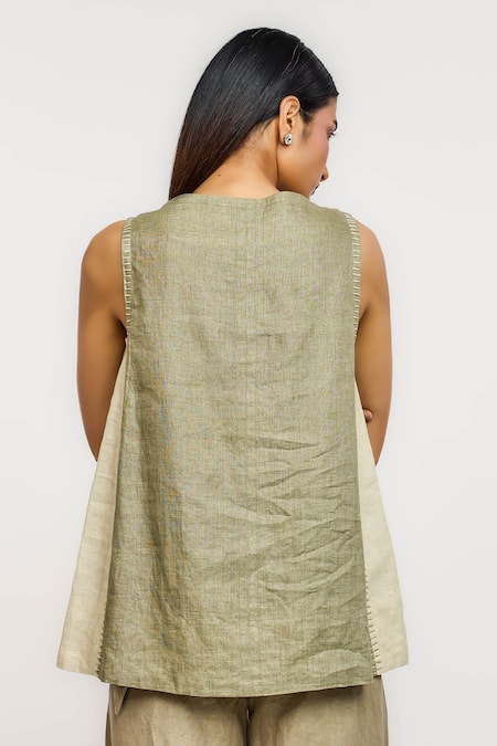 Ott Kantha Colourblock Top 