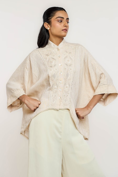 Ott Chiffon Lattice Top 