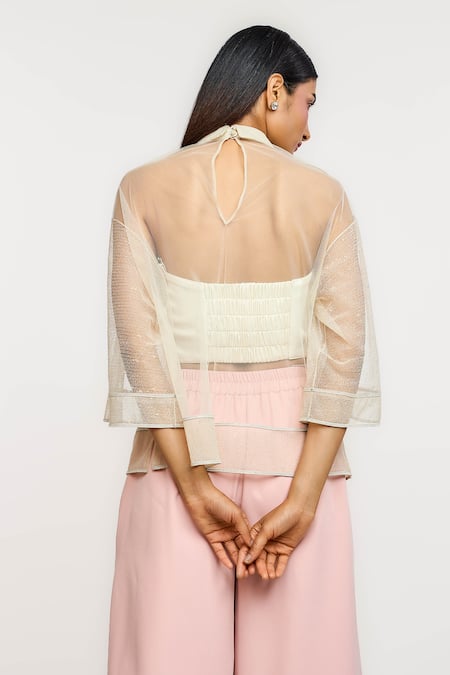 Ott Sheer Floral Top 