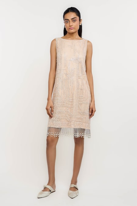 Ott Crystal Cocktail Shift Dress 
