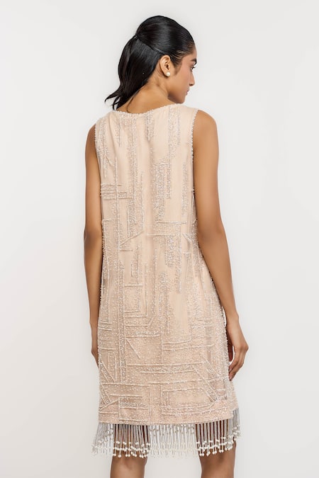 Ott Crystal Cocktail Shift Dress 
