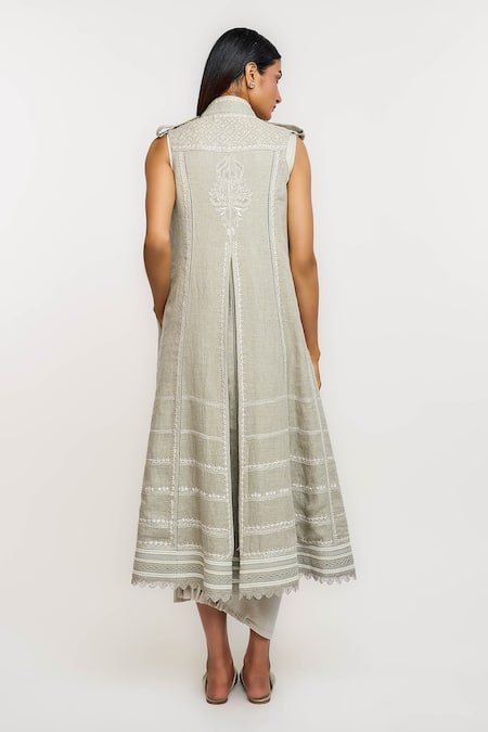 Ott Chikankari Day Coat 