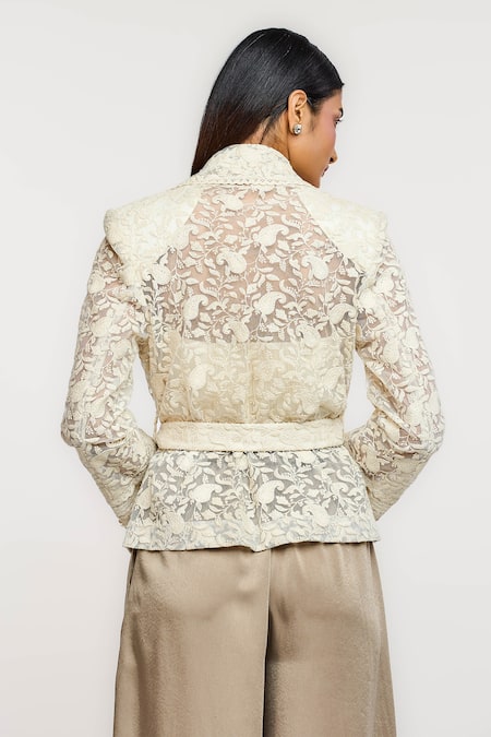 Ott Embroidered Crop Jacket 