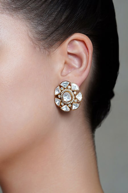 Joules By Radhika Zovelle Polki Stud Earrings