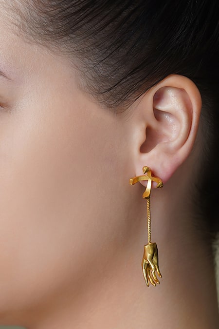 Joules By Radhika Elora Leaf Drop Earrings 