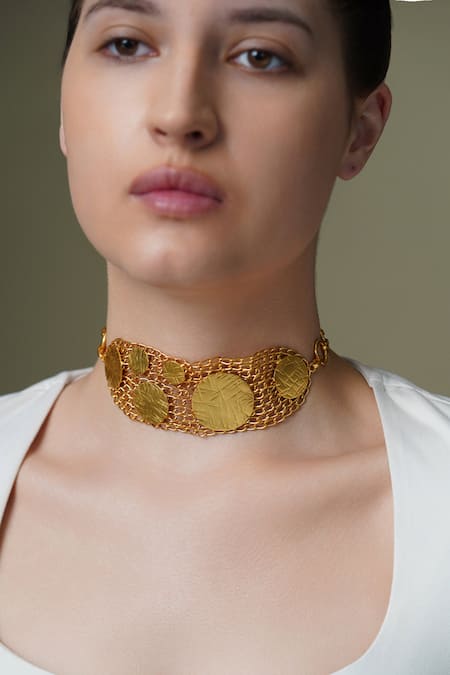 Joules By Radhika Gold Choker Necklace