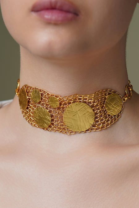 Joules By Radhika Gold Choker Necklace