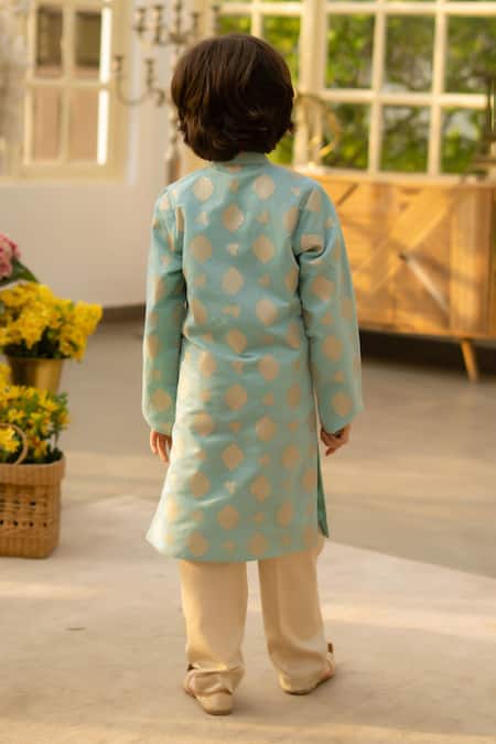 Fayon Kids Brocade Kurta With Pant