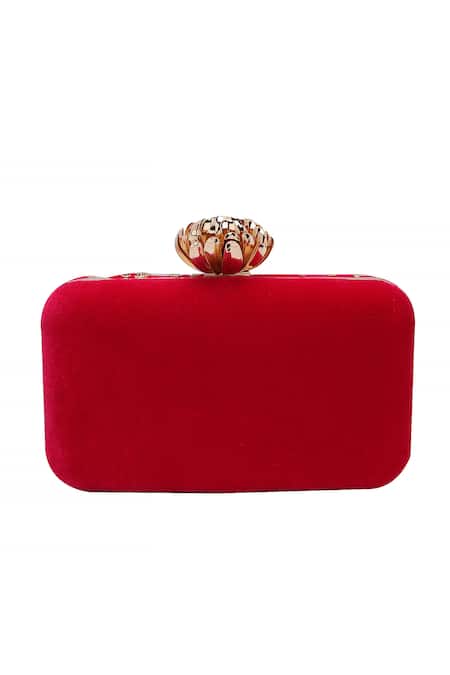 Nazaakat By Samara Singh Embroidered Floral & Geometric Clutch 