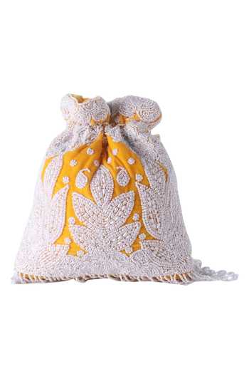 Nazaakat By Samara Singh Beaded Embroidered Potli Bag 
