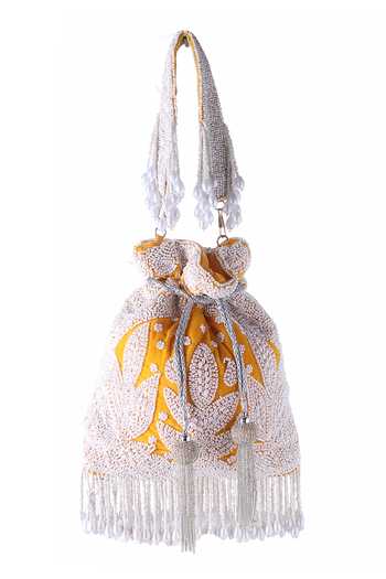 Nazaakat By Samara Singh Beaded Embroidered Potli Bag 