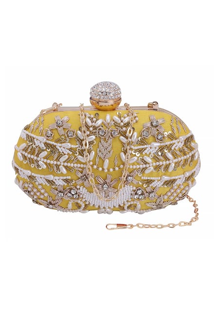 Nazaakat By Samara Singh Embellished Clutch With Detachable Sling 