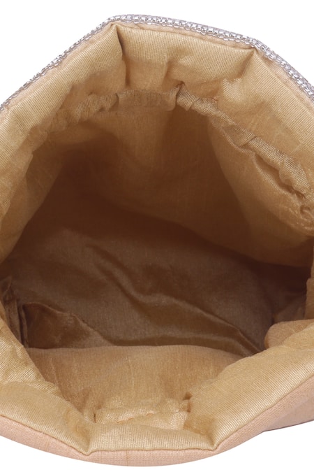 Shop Nazaakat By Samara Singh Gold Beads, Tassels, Pearls Beaded Fringe Potli Bag With Handle Online at Aza Fashions Shop_Nazaakat By Samara Singh_Gold Beads, Tassels, Pearls Beaded Fringe Potli Bag With Handle_Online_at_Aza_Fashions