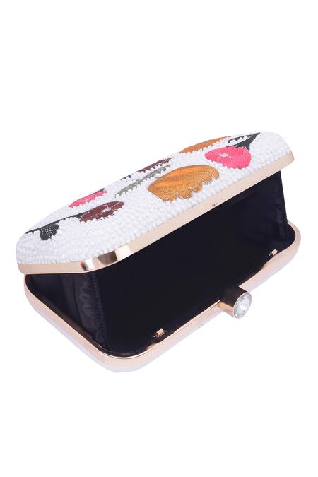 Buy Nazaakat By Samara Singh Multi Color Beads, Embroidery, Crystals Floral And Beaded Clutch Bag Online at Aza Fashions Buy_Nazaakat By Samara Singh_Multi Color Beads, Embroidery, Crystals Floral And Beaded Clutch Bag _Online_at_Aza_Fashions