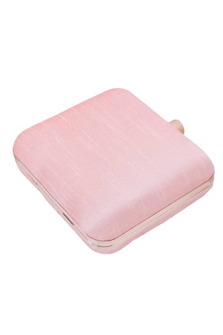 Shop_Nazaakat By Samara Singh_Pink Beads, Sequins, Embroidery Mandala Motif Box Clutch _Online_at_Aza_Fashions