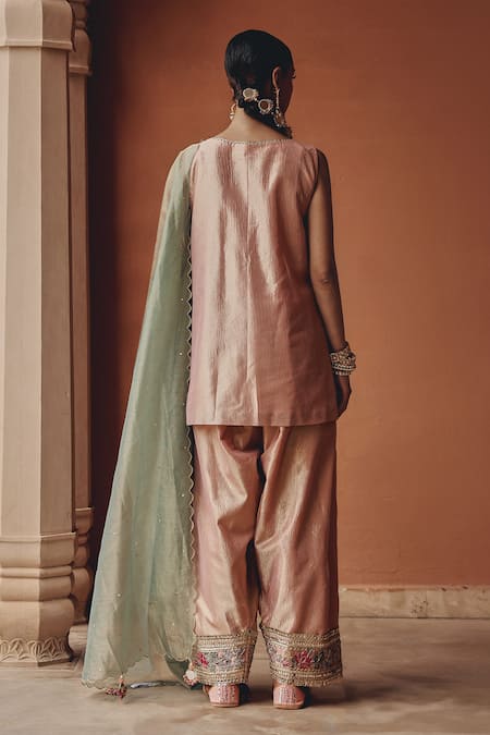 Ajiesh Oberoi Blush Bloom Kurta Salwar Set 