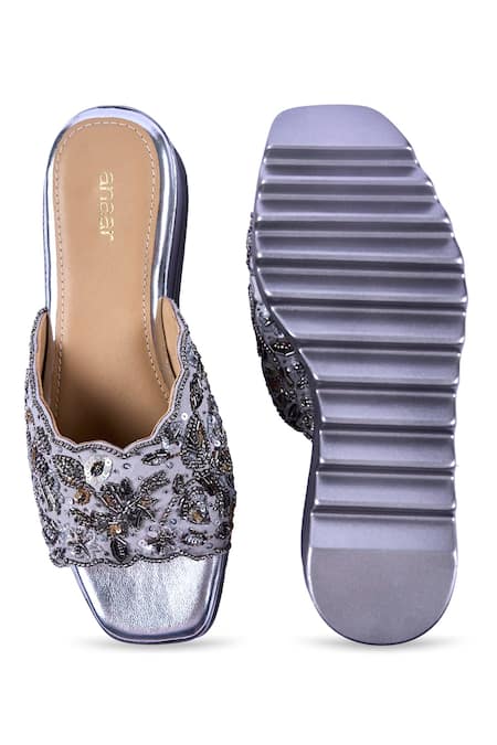 Anaar Bejewelled Barfi Embroidered Wedges 