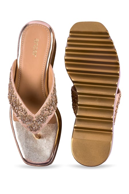 Anaar Stardom Embroidered Wedge Sandals 