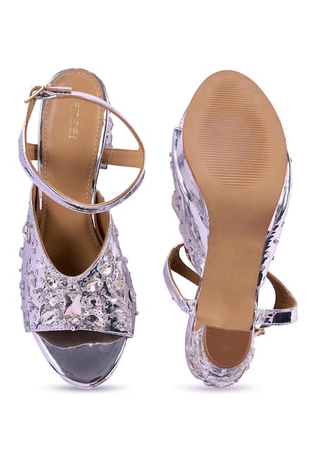 Anaar Mirrorball Platform Heels 