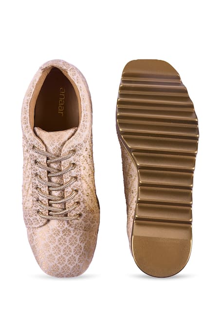 Anaar Pitara Wedge Embroidered Sneakers 