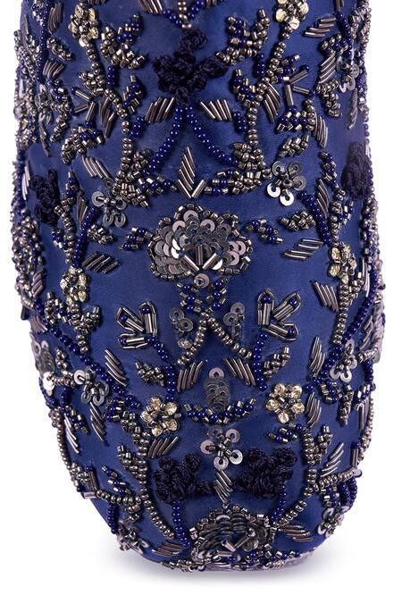 Shop_Anaar_Blue Symphony Wedge Embroidered Sneakers 