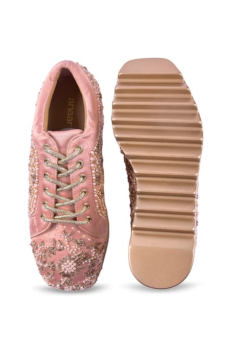 Anaar Jhoomar Wedge Embroidered Sneakers 