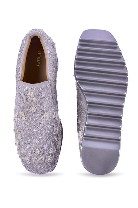 Anaar Mehfil Wedge Embroidered Sneakers 
