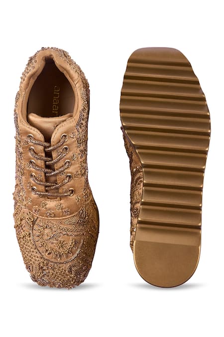 Anaar Khazana Wedge Embroidered Sneakers 