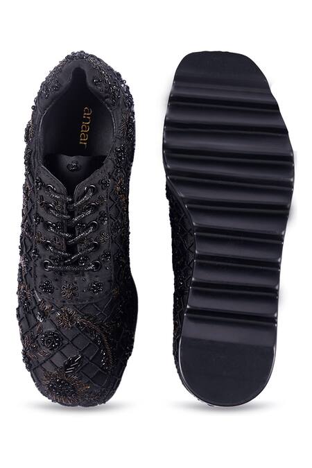 Anaar Afterglow Wedge Embroidered Sneakers 