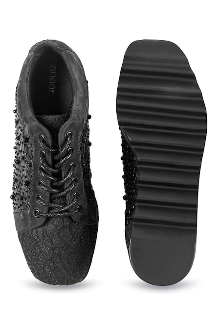 Anaar Speakeasy  Wedge Embroidered Sneakers 