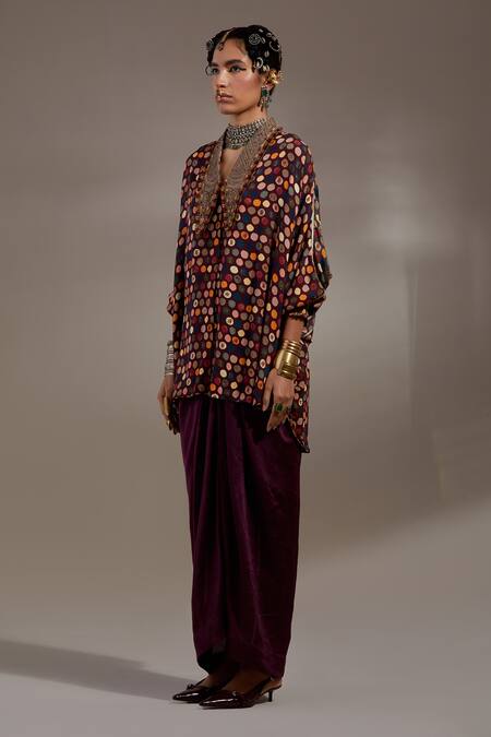 Buy Aseem Kapoor Crepe Embroidery Collared Mandala Pattern Shirt Online at Aza Fashions Buy_Aseem Kapoor_Crepe Embroidery Collared Mandala Pattern Shirt _Online_at_Aza_Fashions