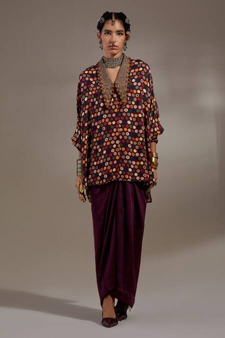 Shop Aseem Kapoor Crepe Embroidery Collared Mandala Pattern Shirt Online at Aza Fashions Shop_Aseem Kapoor_Crepe Embroidery Collared Mandala Pattern Shirt _Online_at_Aza_Fashions