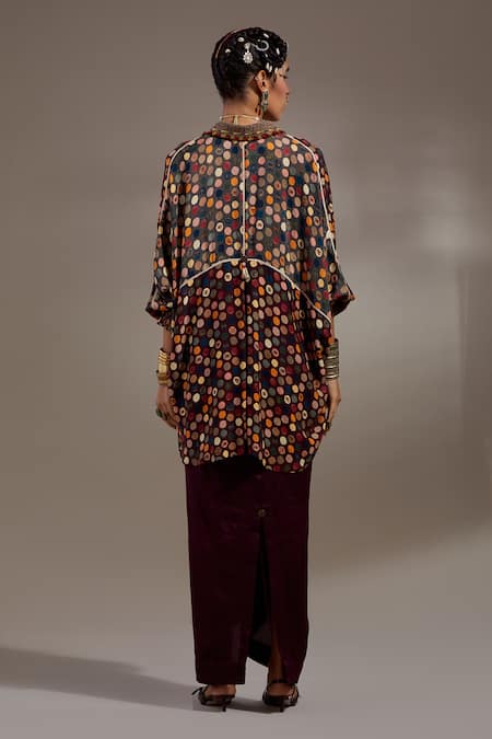 Aseem Kapoor Mandala Pattern Shirt With Skirt 