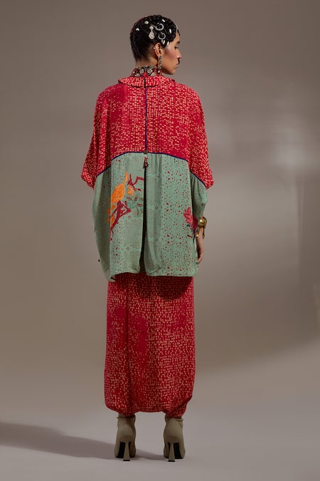 Shop Aseem Kapoor Green Crepe Embroidery Collared Mandala Pattern Shirt at Aza Fashions Shop_Aseem Kapoor_Green Crepe Embroidery Collared Mandala Pattern Shirt _at_Aza_Fashions