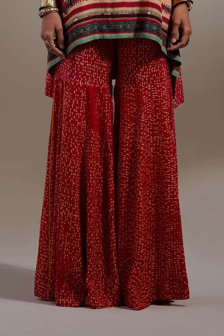 Buy Aseem Kapoor Red Crepe Embroidery, Beads, Tassels Mitra Tribal Pattern Kurta And Trouser Set Online at Aza Fashions Buy_Aseem Kapoor_Red Crepe Embroidery, Beads, Tassels Mitra Tribal Pattern Kurta And Trouser Set _Online_at_Aza_Fashions