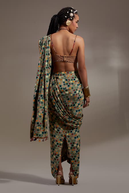 Aseem Kapoor Soma Pre-Draped Saree & Blouse Set 