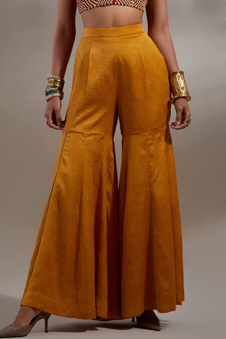 Shop Aseem Kapoor Brown Silk, Cotton Embroidery, Beads, Veni Tribal Pattern Jacket And Trouser Set Shop_Aseem Kapoor_Brown Silk, Cotton Embroidery, Beads, Veni Tribal Pattern Jacket And Trouser Set