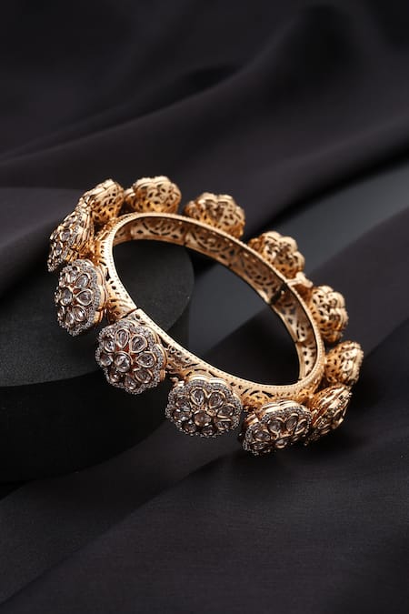 Swabhimann Rose Gold Polki Kada 